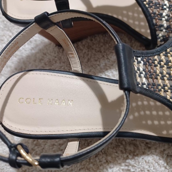 COLE HAAN 'Maddie' Open-Toe Wedge Sandals - Picture 7 of 9